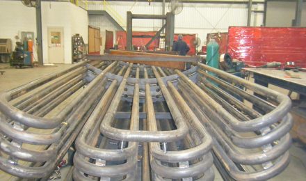 Heat exchanger pipe coil top view